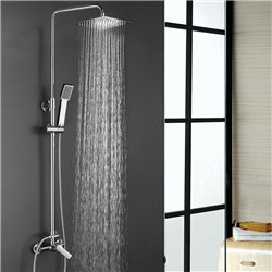 Columna monomando gayangos cuadrada 80-120 cm cromo brillo latón