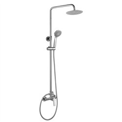 Columna monomando gayangos redonda 80-120 cm cromo brillo latón
