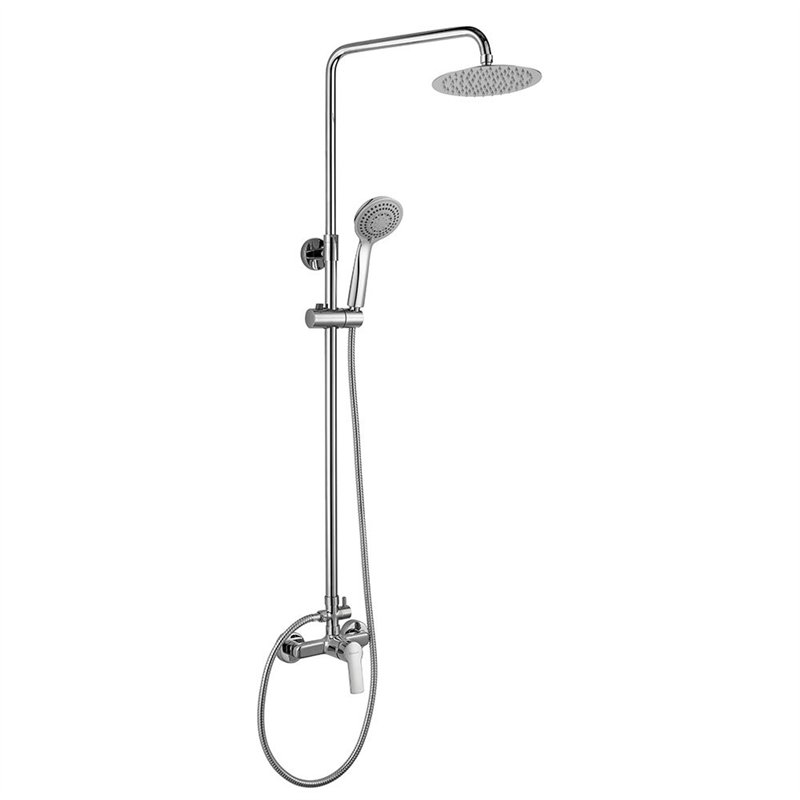 Columna monomando gayangos redonda 80-120 cm cromo brillo latón