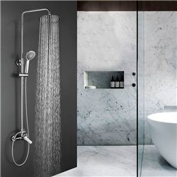 Columna monomando gayangos redonda 80-120 cm cromo brillo latón