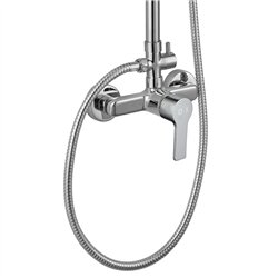 Columna monomando gayangos redonda 80-120 cm cromo brillo latón
