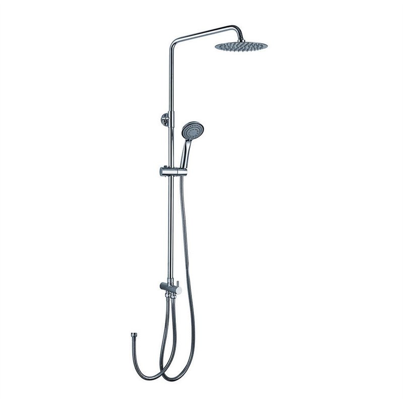 Columna sin grifería redonda 80-120 cm cromo brillo latón