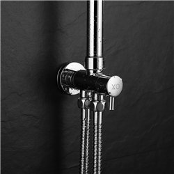 Columna sin grifería redonda 80-120 cm cromo brillo latón