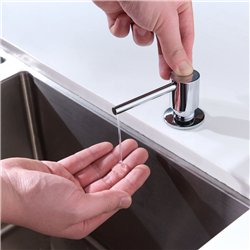 Dosificador de gel empotrar encimera cromo brillo abs