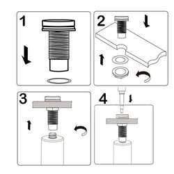 Dosificador de gel empotrar encimera cromo brillo abs