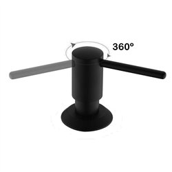 Dosificador de gel empotrar encimera negro mate abs