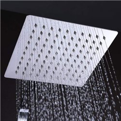 Duchon rociador cuadrado de 20x20 cm cromo brillo latón