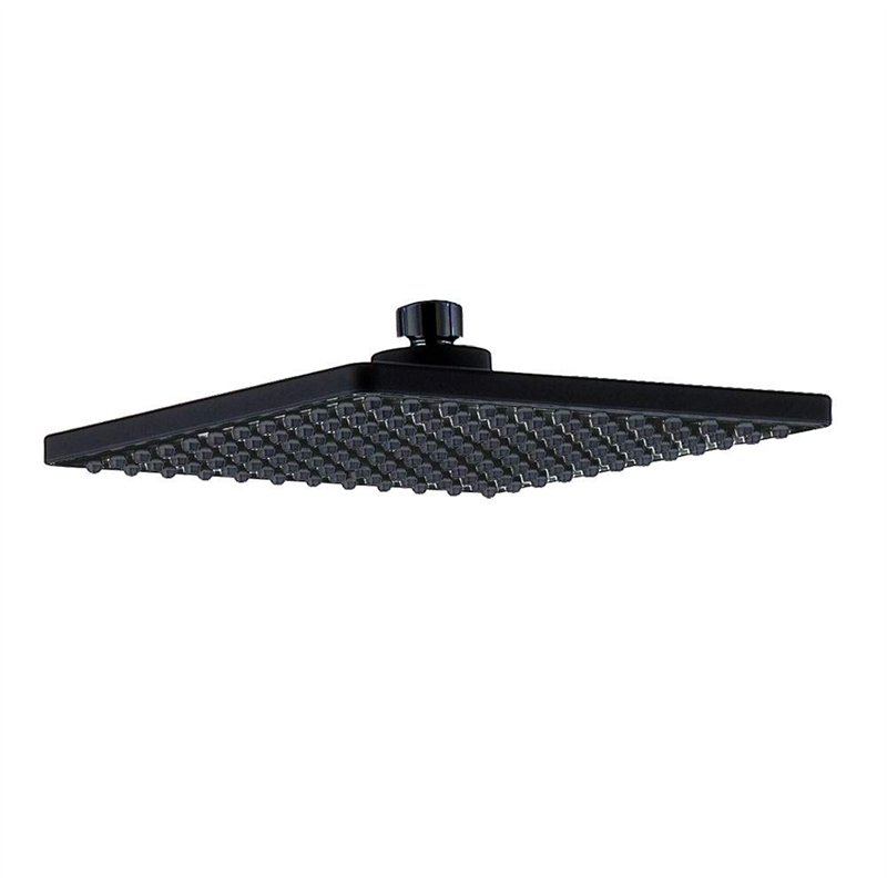 Duchon rociador cuadrado de 20x20 cm negro mate abs