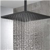 Duchon rociador cuadrado de 20x20 cm negro mate abs
