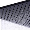 Duchon rociador cuadrado de 20x20 cm negro mate abs