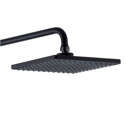 Duchon rociador cuadrado de 20x20 cm negro mate abs