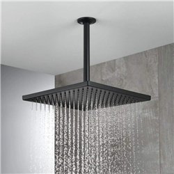 Duchon rociador cuadrado de 20x20 cm negro mate abs