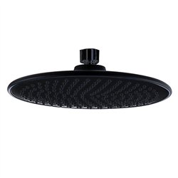 Duchon rociador redondo de 20 cm negro mate abs
