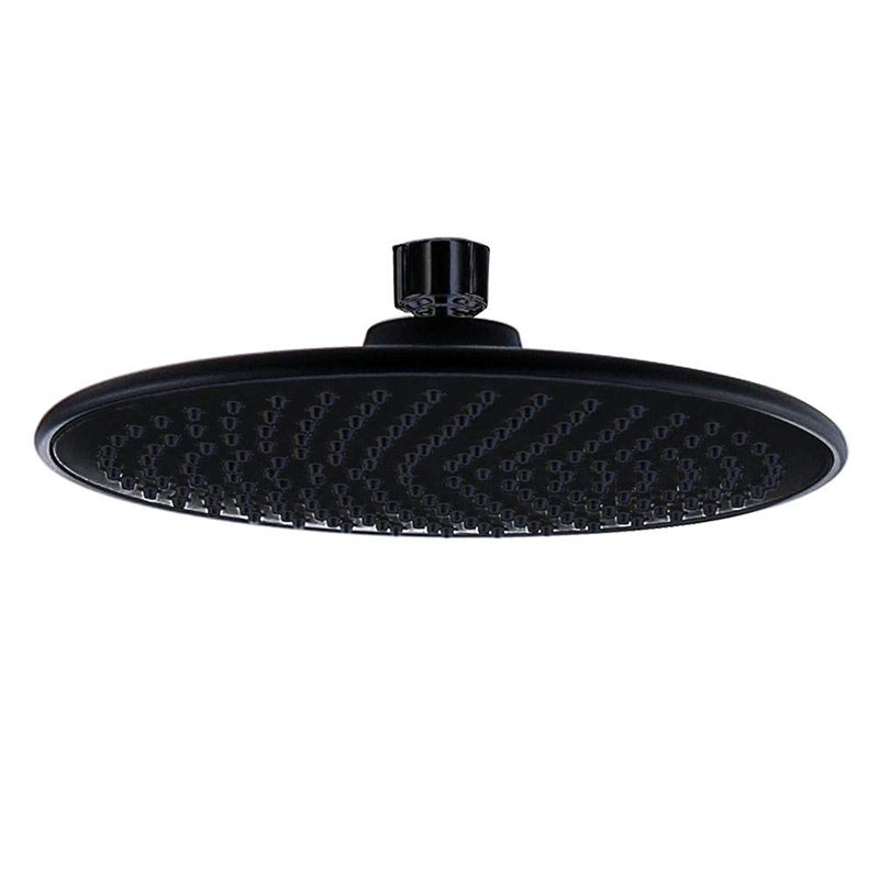 Duchon rociador redondo de 20 cm negro mate abs