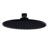 Duchon rociador redondo de 20 cm negro mate abs