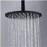 Duchon rociador redondo de 20 cm negro mate abs