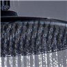 Duchon rociador redondo de 20 cm negro mate abs