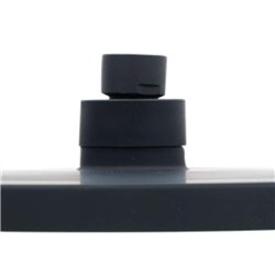Duchon rociador redondo de 20 cm negro mate abs