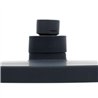 Duchon rociador redondo de 20 cm negro mate abs