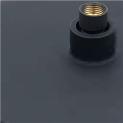 Duchon rociador redondo de 20 cm negro mate abs
