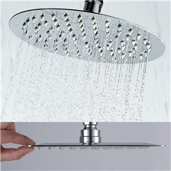 Duchon rociador redondo de 25 cm cromo brillo latón