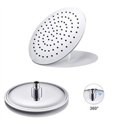 Duchon rociador redondo de 25 cm cromo brillo latón