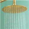 Duchon rociador redondo de 25 cm oro cepillado acero inoxidable