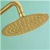 Duchon rociador redondo de 25 cm oro cepillado acero inoxidable