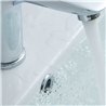 Embellecedor redondo de rebosadero del lavabo cromo brillo abs