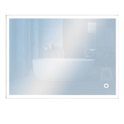 Espejo led irús 25w rectangular de 80 cm x 60 cm 6000k