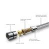 Flexo de 175 cm cromo brillo acero inoxidable