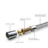 Flexo de 175 cm montecillo cromo brillo acero inoxidable