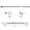 Flexo de 175 cm montecillo cromo brillo acero inoxidable