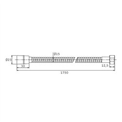 Flexo de 175 cm montecillo cromo brillo acero inoxidable