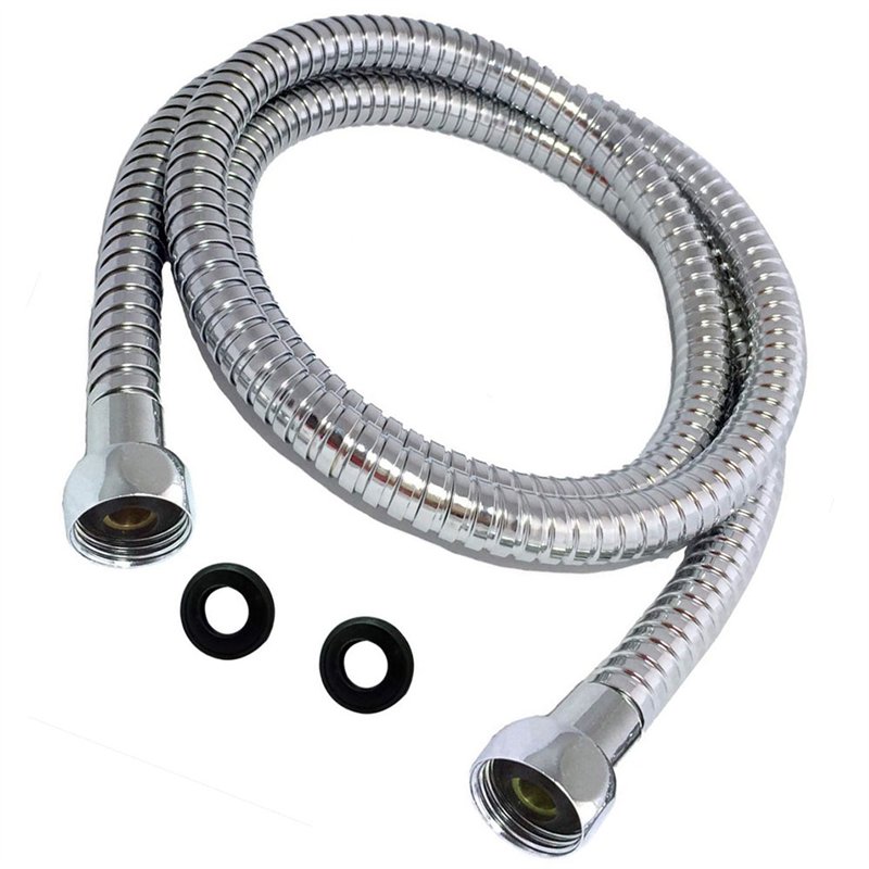 Flexo de 60 cm conexión cromo brillo acero inoxidable