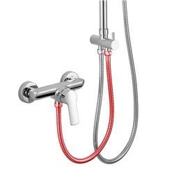 Flexo de 60 cm conexión cromo brillo acero inoxidable
