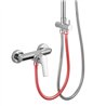 Flexo de 60 cm conexión cromo brillo acero inoxidable