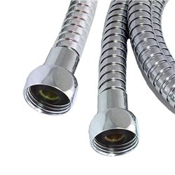 Flexo de 60 cm conexión cromo brillo acero inoxidable
