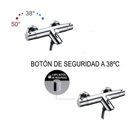 Grifo bañera termostático edesa (solo grifo) cromo brillo latón