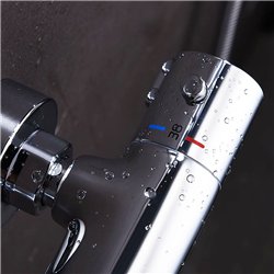 Grifo bañera termostático edesa (solo grifo) cromo brillo latón