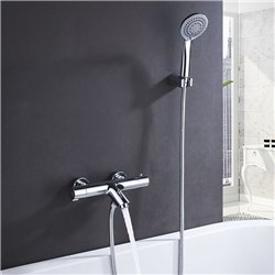 Grifo bañera termostático edesa con barra cromo brillo latón