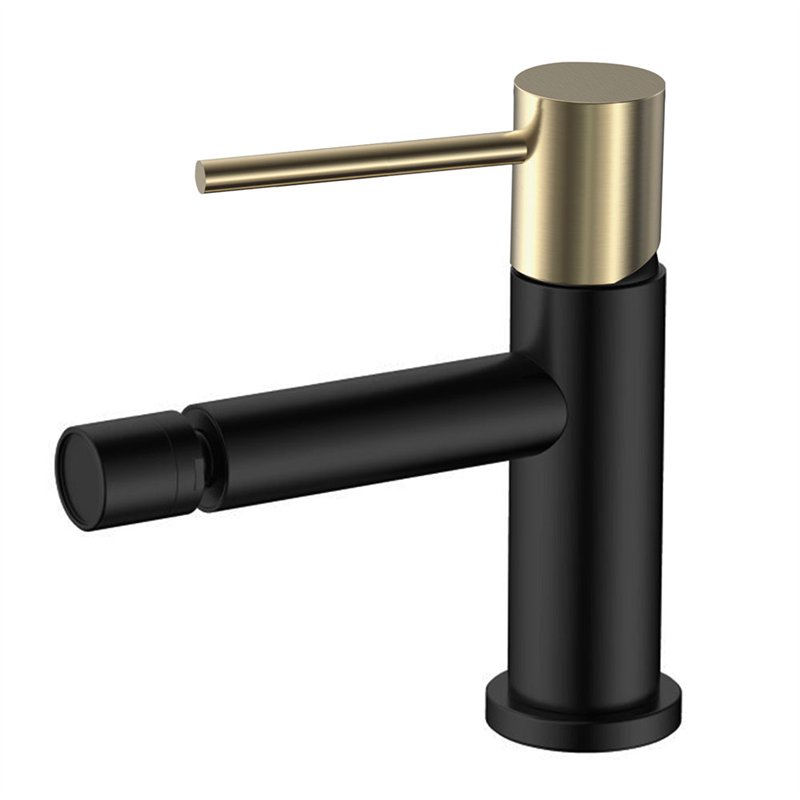 Grifo bidet monomando bezana negro oro cepillado mate latón