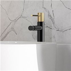 Grifo bidet monomando bezana negro oro cepillado mate latón