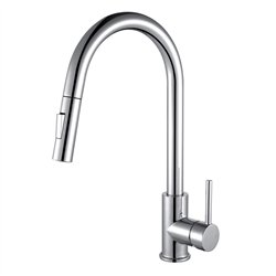 Grifo cocina extraible monomando leciñana cromo brillo latón