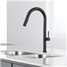 Grifo cocina extraible monomando pienza negro mate latón