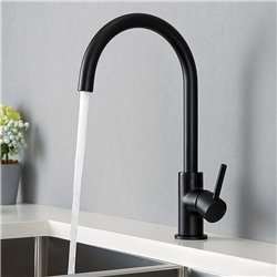 Grifo cocina monomando concejero negro mate latón