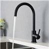 Grifo cocina monomando concejero negro mate latón