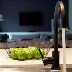 Grifo cocina monomando concejero negro mate latón