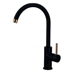 Grifo cocina monomando concejero negro oro rosa mate latón