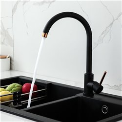Grifo cocina monomando concejero negro oro rosa mate latón
